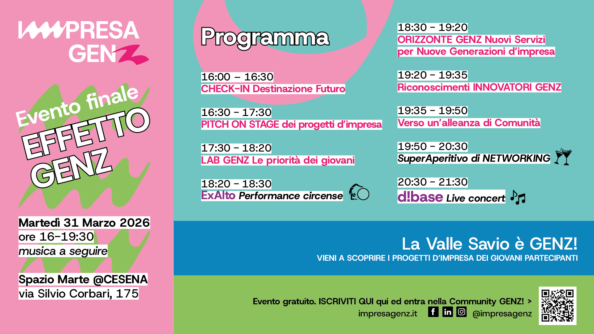 Evento finale Effetto GenZ - Programma